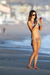Alessandra Ambrosio Bikini Photos - Beach in Malibu, November 2014
