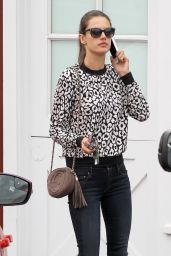 Alessandra Ambrosio Casual Fashion - Out in Brentwood. Oct. 2014