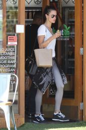 Alessandra Ambrosio in Grey Spandex - Out in Los Angeles, Nov 2014