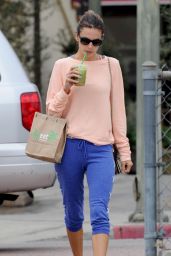 Alessandra Ambrosio - Sipping a Smoothie as She Leaves a Cycling Class in Brentwood