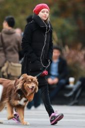 Amanda Seyfried With Her Dog Finn - Out in New York City - November 2014
