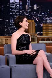 Anne Hathaway at Tonight Show Starring Jimmy Fallon in Hollywood - November 2014