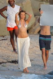 Candice Swanepoel in a Bikini - on the Set of a Victoria