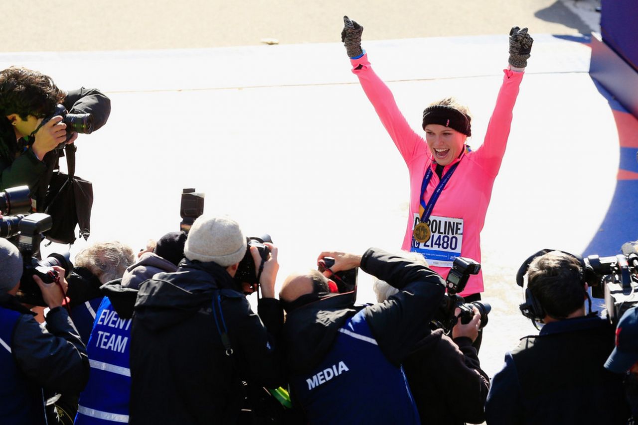 Caroline Wozniacki 2014 Tcs New York City Marathon • Celebmafia