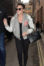 Demi Lovato Street Fashion - Leaving Her Hotel in London - November 2014