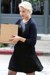 Dianna Agron Street Fashion - Out in West Hollywood - November 2014