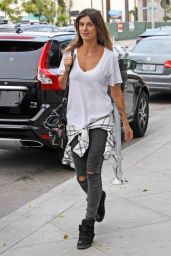 Elisabetta Canalis in Ripped Jeans - Out in West Hollywood, November 2014