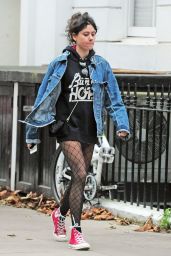 Eliza Doolittle Wearing Stockings -  Out in Primrose Hill - Oct. 2014