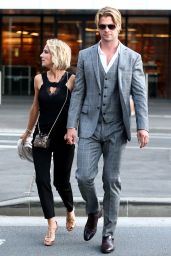 Elsa Pataky and Chris Hemsworth - Leaving the Foxtel Season Launch at Sydney Theatre - October 2014 