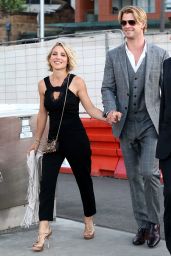 Elsa Pataky and Chris Hemsworth - Leaving the Foxtel Season Launch at Sydney Theatre - October 2014 