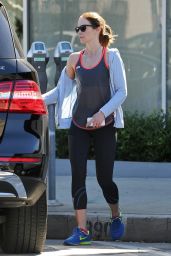 Emily Blunt in Leggings - at a gym in Beverly Hills - November 2014