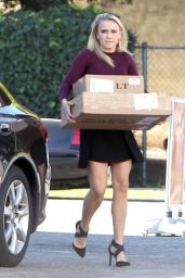 Emily Osment in Mini Dress out in Studio City - November 2014