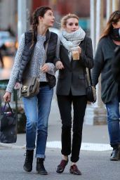 Emma Roberts Fall Style - Walking Around in New York - October 2014
