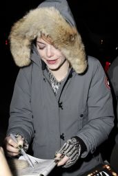 Emma Stone Smile - Leaving Studio 54 in New York City - November 2014