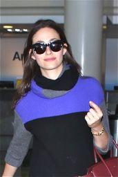 Emmy Rossum Street Fashion - at LAX Airport - November 2014