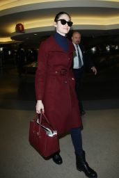 Emmy Rossum Style - Arriving at LAX Airport in Los Angeles - November 2014