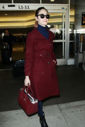 Emmy Rossum Style - Arriving at LAX Airport in Los Angeles - November 2014
