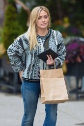 Hilary Duff in Jeans - Out in New York City - November 2014