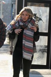 Hilary Duff On the Set of 