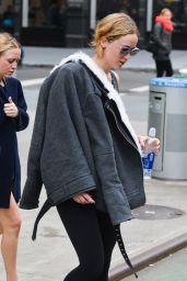 Jennifer Lawrence in Leggings - Leaving the Gym in New York City, Nov. 2014