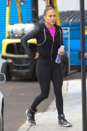 Jennifer Lopez Booty in Tights - Out in Los Angeles, Novemebr 2014