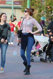 Karen Gillan - Spending the Day in Disneyland, Anaheim - November 2014