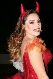 Kelly Brook Dressed as a Devil for Halloween 2014 in Hollywood