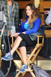 Kelly Brook - Filming a commercial for 