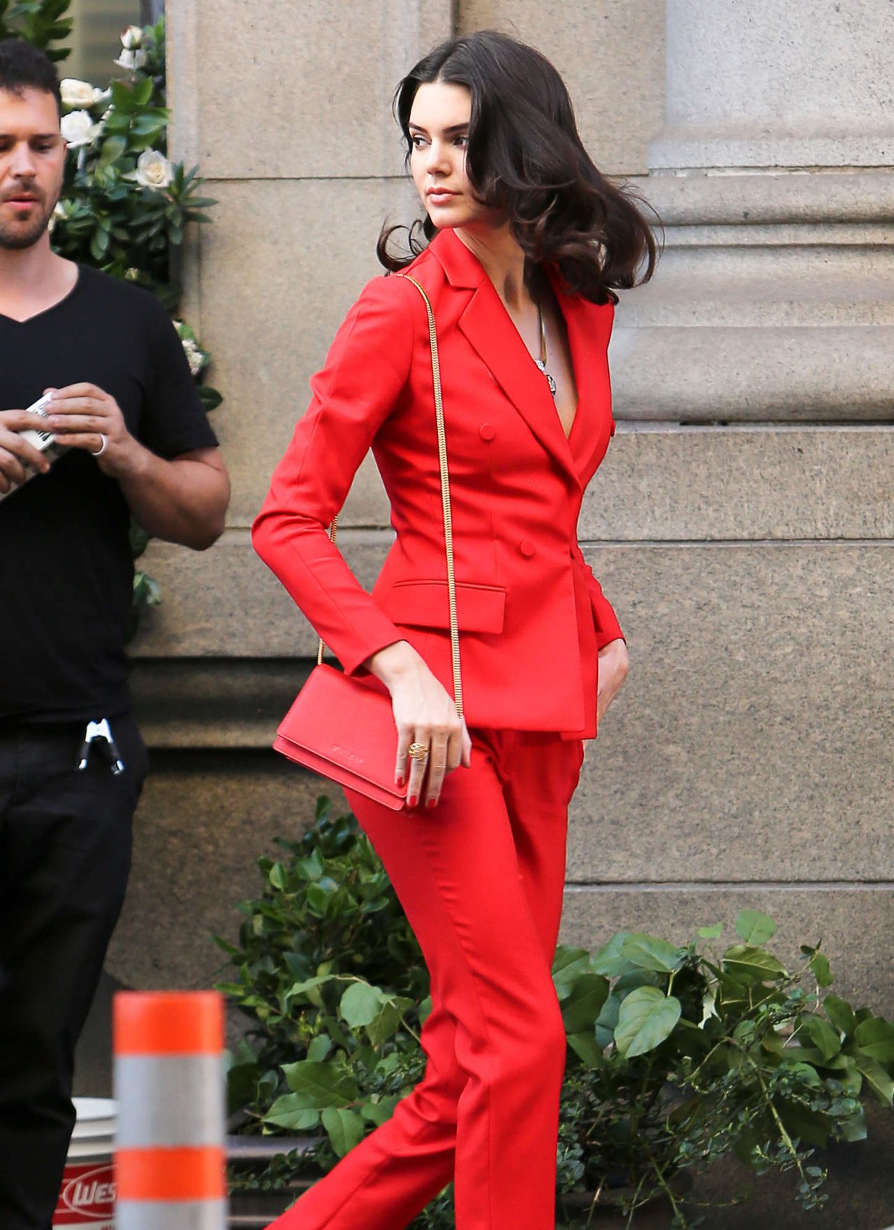 Kendall Jenner in All Red - Photoshoot in Los Angeles, November 2014