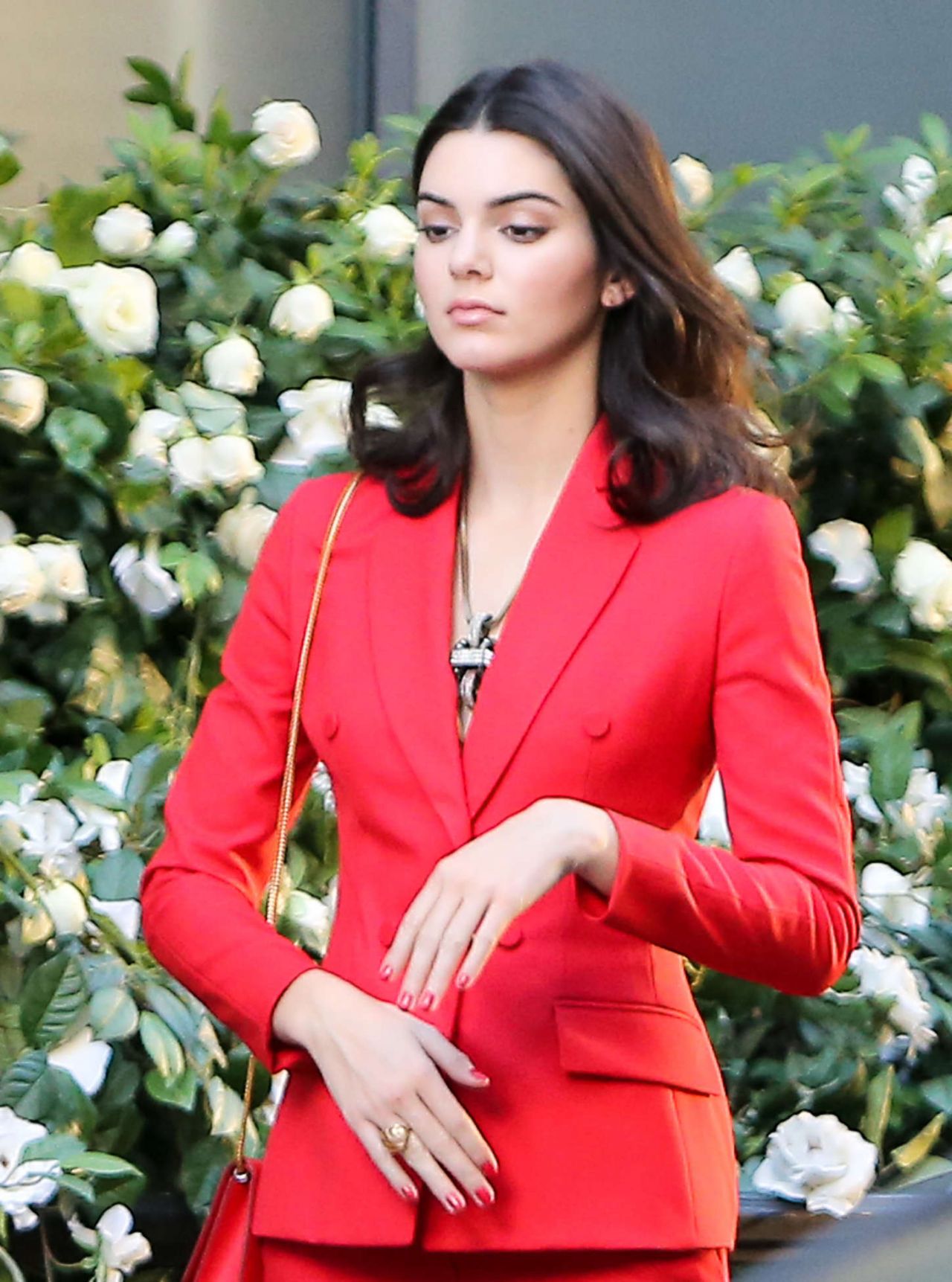 Kendall Jenner in All Red - Photoshoot in Los Angeles, November 2014 ...