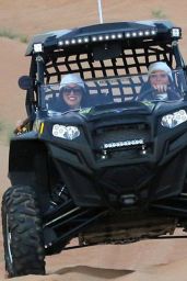 Kim Kardashian - Riding Around the Dubai Desert on Dune Buggies - November 2014