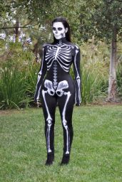 Kim Kardashian Wears Skeleton Costume - Halloween 2014