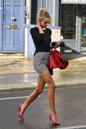 Kimberley Garner Leggy in Mini Skirt - Out in London, November 2014