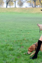 Kimberley Garner Style - Walking Her Dog in London - November 2014