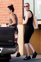 Kirsten Dunst in Leggings - Outside a Gym in Los Angeles - November 2014