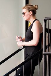 Kirsten Dunst in Leggings - Outside a Gym in Los Angeles - November 2014