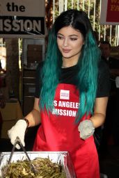 Kylie Jenner at the Los Angeles Mission