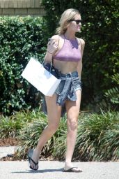 Laura Whitmore Leggy in Shorts - Shopping and more in Gold Coast Australia - November 2014