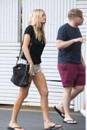 Laura Whitmore Leggy in Shorts - Shopping and more in Gold Coast Australia - November 2014