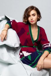 Lily Collins Photoshoot - Barrie Knitwear Spring/Summer 2015