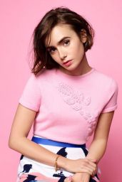 Lily Collins Photoshoot - Barrie Knitwear Spring/Summer 2015