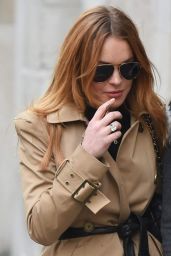 Lindsay Lohan Style - Out in London - October 2014