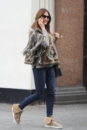 Lisa Snowdon Casual Style - Leaving Capital FM in London - November 2014