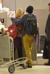 Mia Wasikowska & Jesse Eisenberg - Share a Kiss at LAX Airport - Nov. 2014