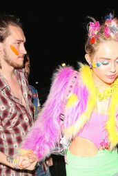 Miley Cyrus Night Out Style - Arriving at Factory Nightclub for Her Birthday Party in Los Angeles