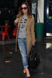 Myleene Klass in Ripped Jeans - Out in London - November 2014