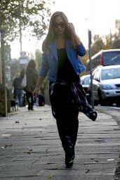 Myleene Klass Street Style -Out in London - November 2014