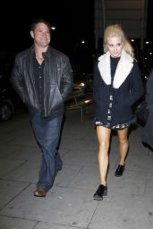 Pixie Lott Night Out Style - With Friends Outside the Faces Nightclub - Oct. 2014