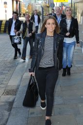 Rachel Stevens - Leaving a Manchester Hotel in Media City - November 2014