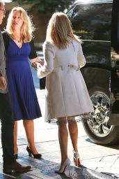 Reese Witherspoon Style - Greets Friends While Arriving at the Beverly Hilton Hotel - November 2014